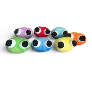 Rainbow Friends Chpt 2 Lookies Plush in Blue Green Red Yellow Orange Cyan Purple